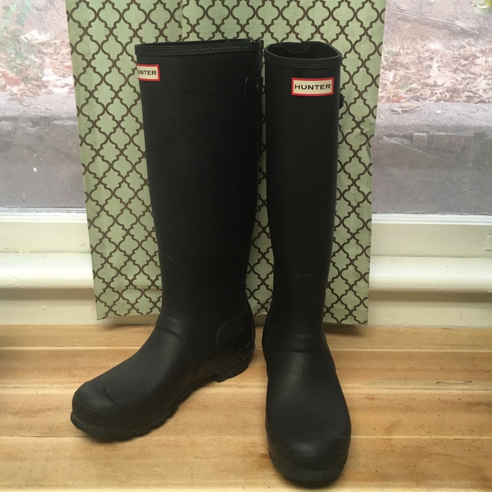 Hunter Women's Black Rain Boots